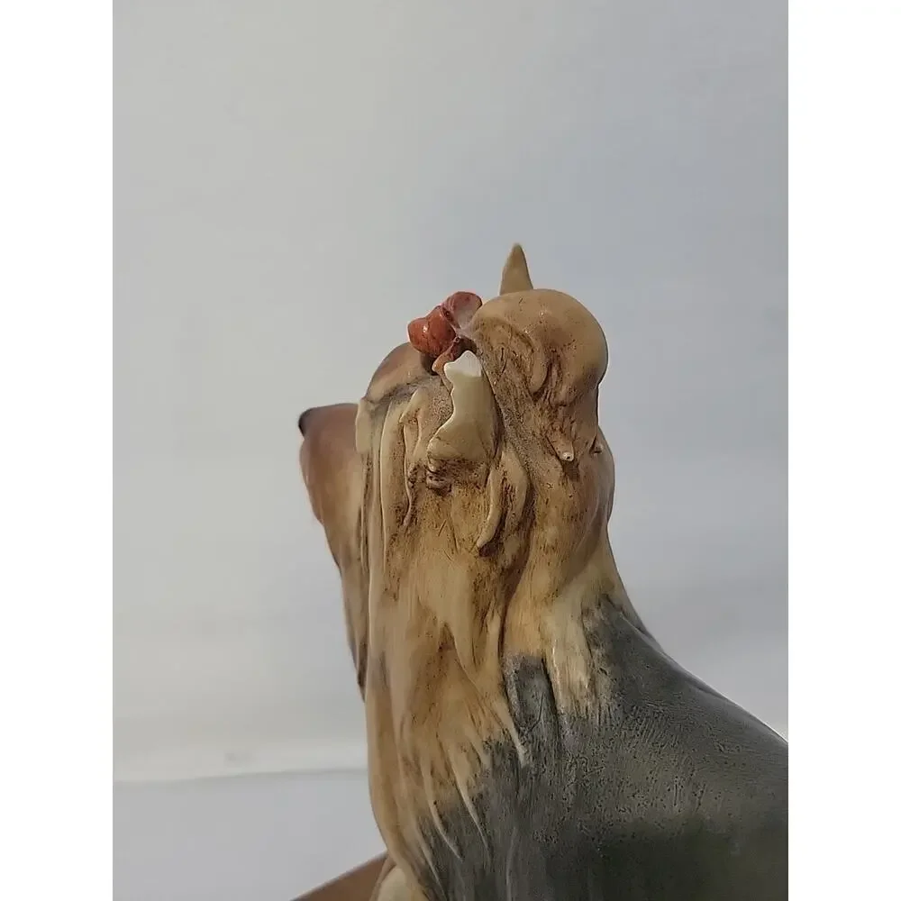 Vintage Giuseppe Armani Yorkshire Terrier Heavy Dog Figurine Ripped Ear